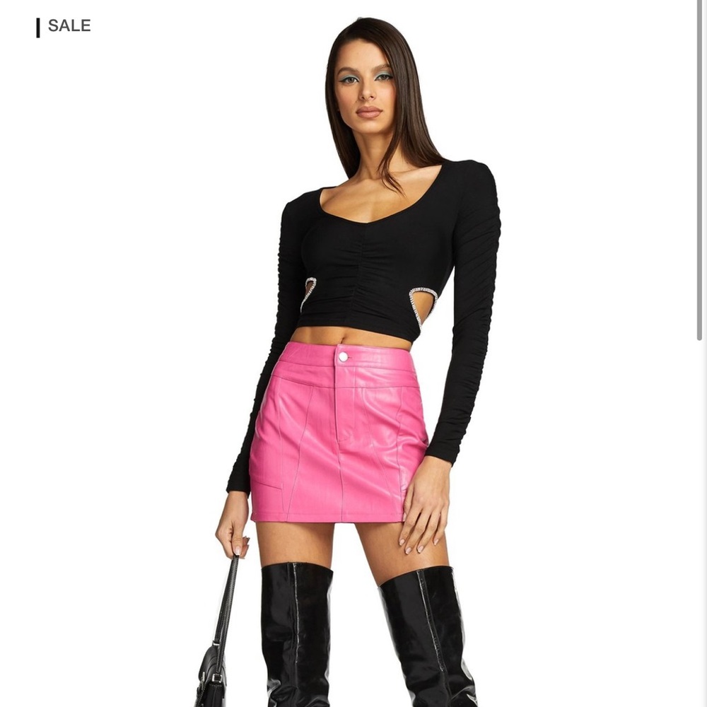 I AM GIA Pink Sheena Skirt Large L